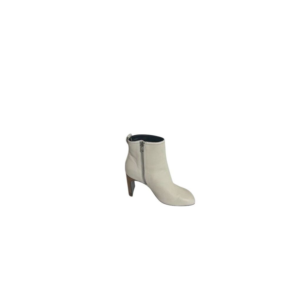 Rag & Bone Ellis Ivory Leather Booties Women's Size 8 Block Heel - Picture 3 of 10